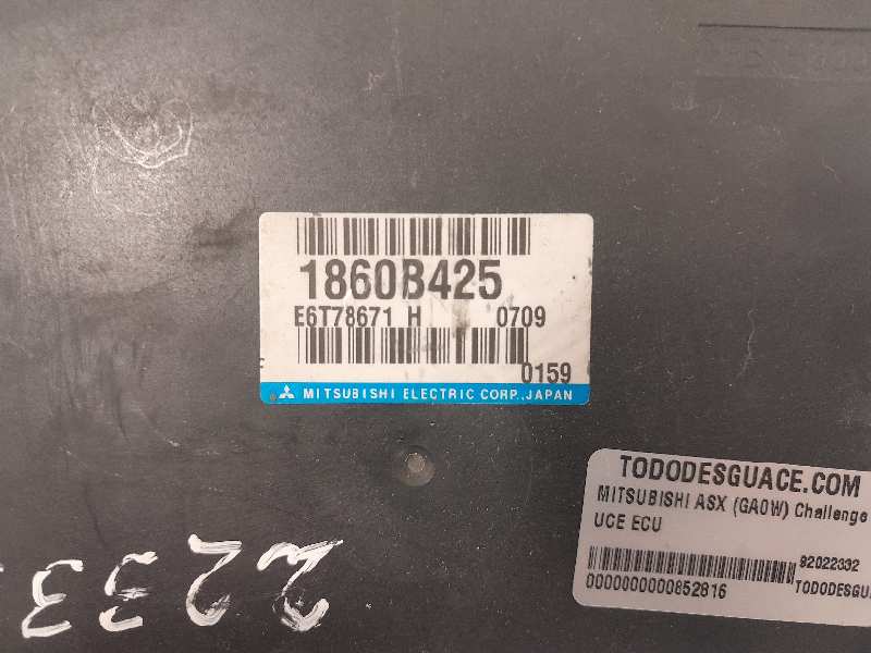 Uce ecu mitsubishi asx 1.6 mivec
