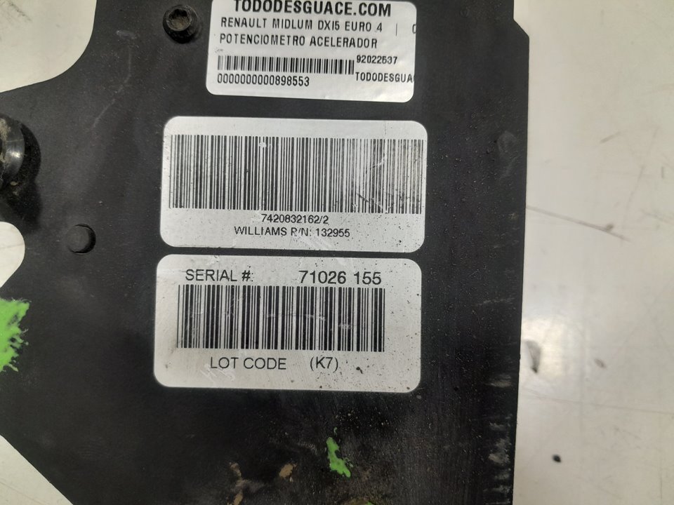 Potenciometro acelerador renault midlum dxi5 euro 4   