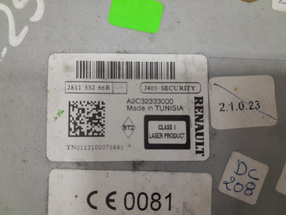 Sistema audio / radio cd renault megane iii fastback 1.5 dci (bz09 bz0d)