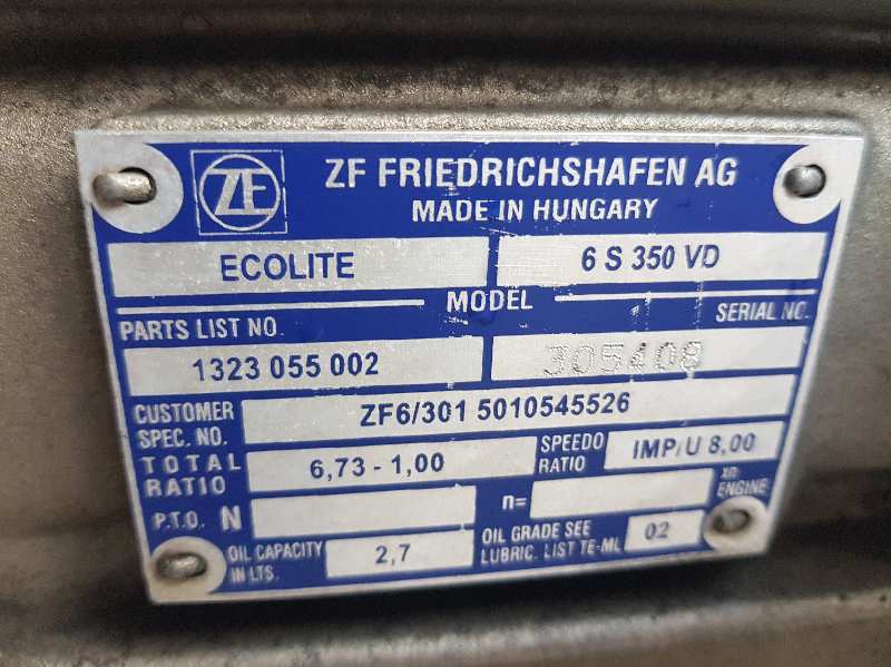 Caja cambios renault mascott fgdk 150. 355