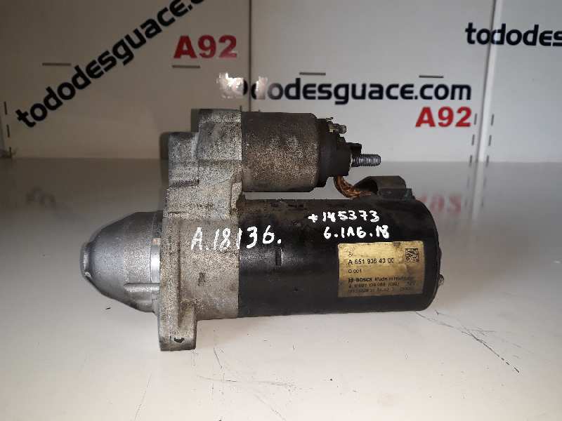 Motor arranque mercedes-benz clase c c 200 cdi (204.001)