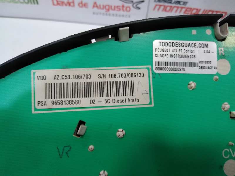 Cuadro instrumentos peugeot 407 2.0