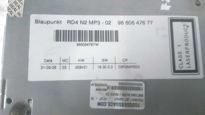 Sistema audio / radio cd peugeot 407 1.6 hdi 110