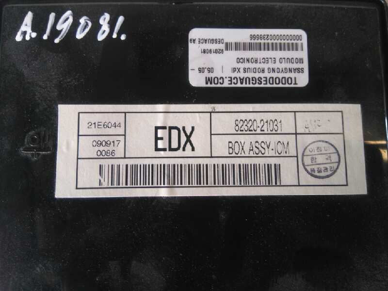 Modulo electronico ssangyong rodius 2.7 xdi