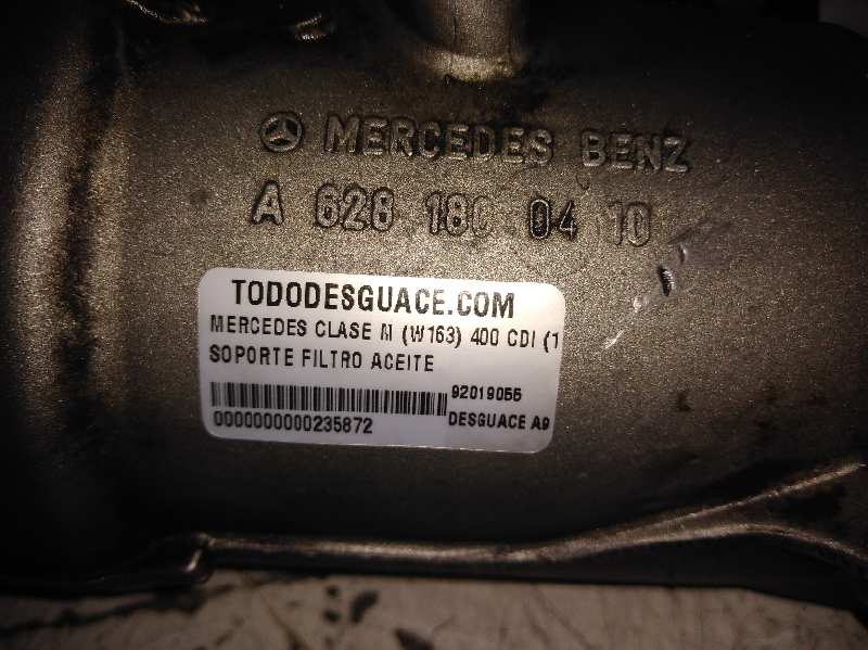  soporte filtro aceite   mercedes clase m (w163) 400 cdi (163.128) 4.0 cdi 32v cat