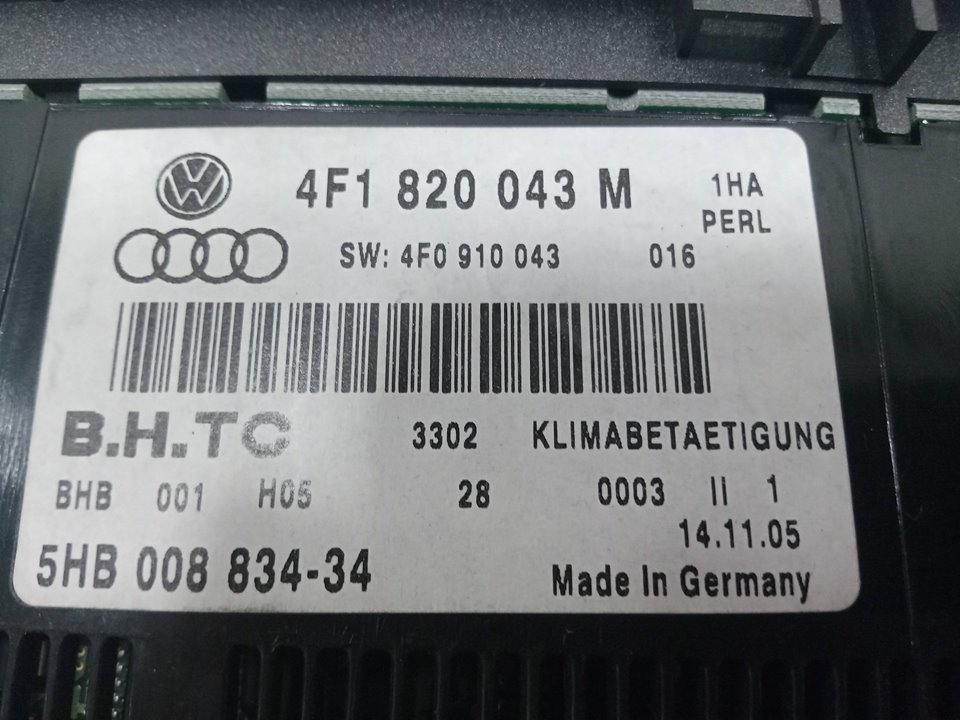 Mando climatizador audi a6 3.0 tdi quattro