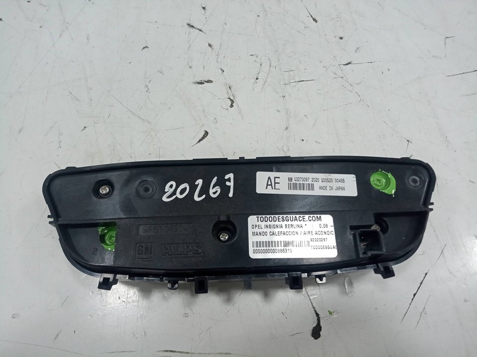 Mando calefaccion /  aire acondicionado opel insignia a 