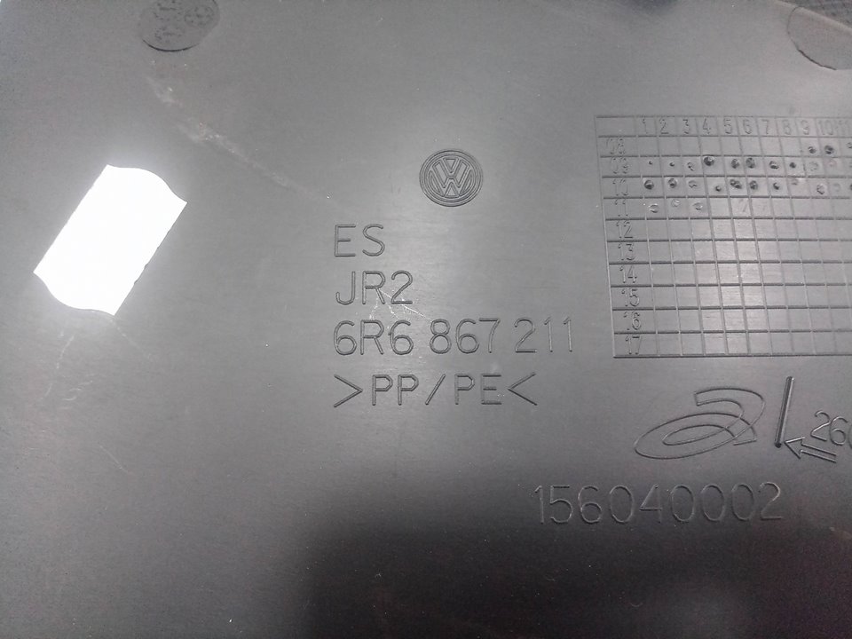 Guarnecido puerta trasera izquierda volkswagen polo 1.4 (6r1)