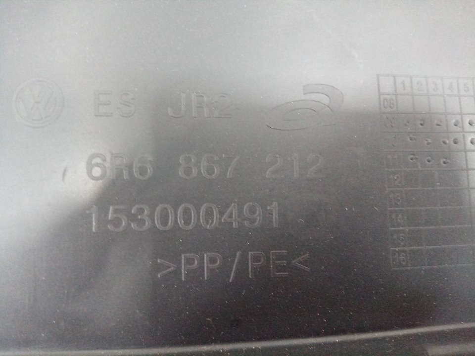 Guarnecido puerta trasera derecha volkswagen polo 1.4 (6r1)