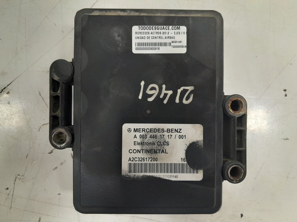 Unidad de control airbag mercedes actros 23 2  ejes 