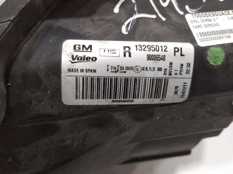 Faro derecho opel corsa d 