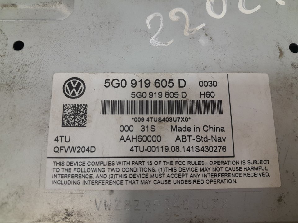 Sistema navegacion gps volkswagen golf vii variant 1.6 tdi