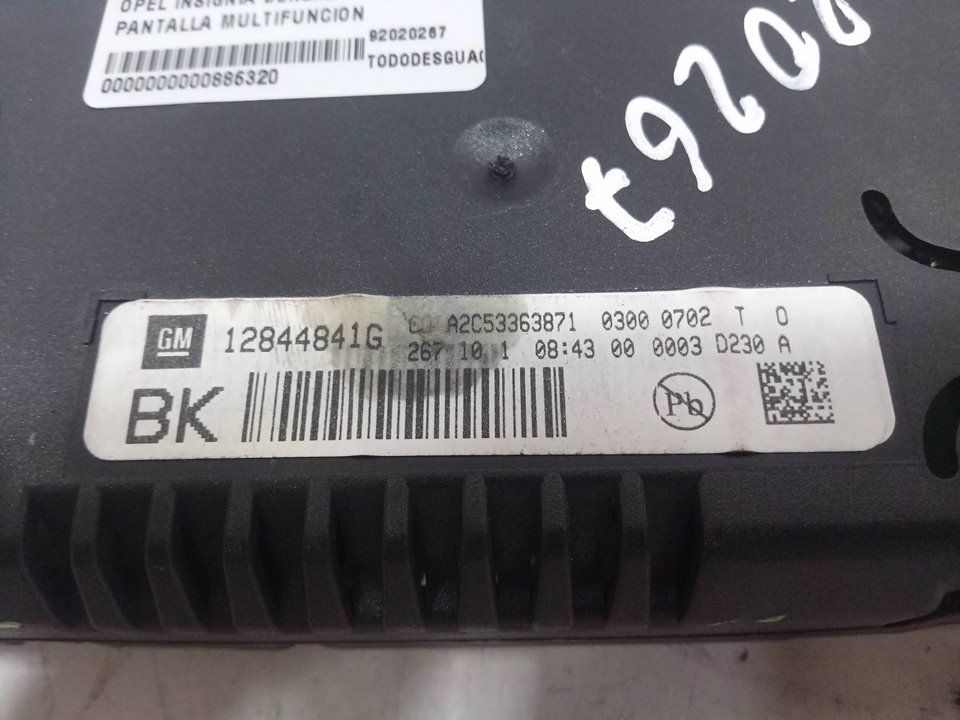 Pantalla multifuncion opel insignia a 