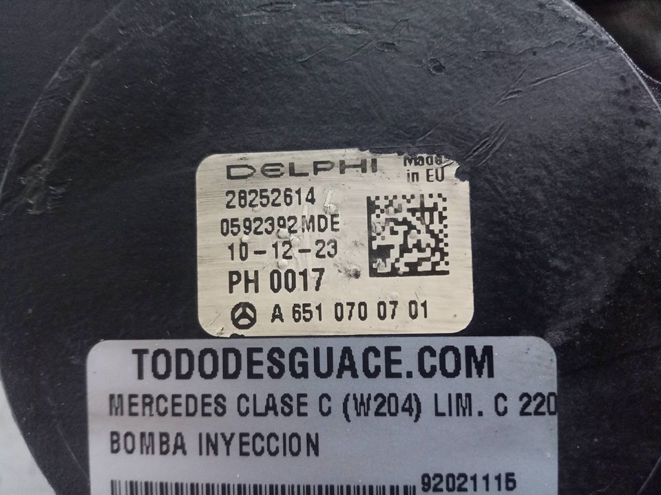 Bomba inyeccion mercedes-benz clase c c 220 cdi (204.008)