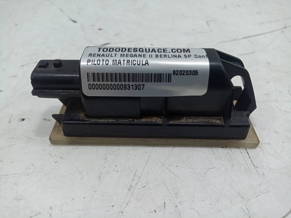 Piloto matricula renault megane ii 1.9 dci (bm0g cm0g)