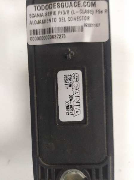 Alojamiento del conector scania serie pgr (lclase) f