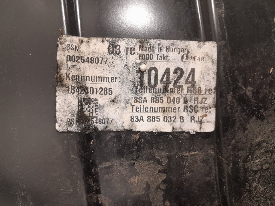 Asientos trasero derecho audi q3   (8ug) attraction      01.15
