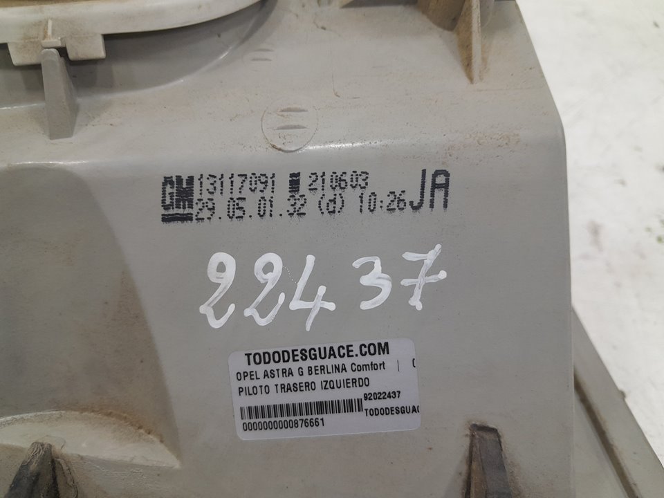 Piloto trasero izquierdo opel astra g fastback 1.6 16v (f08 f48)