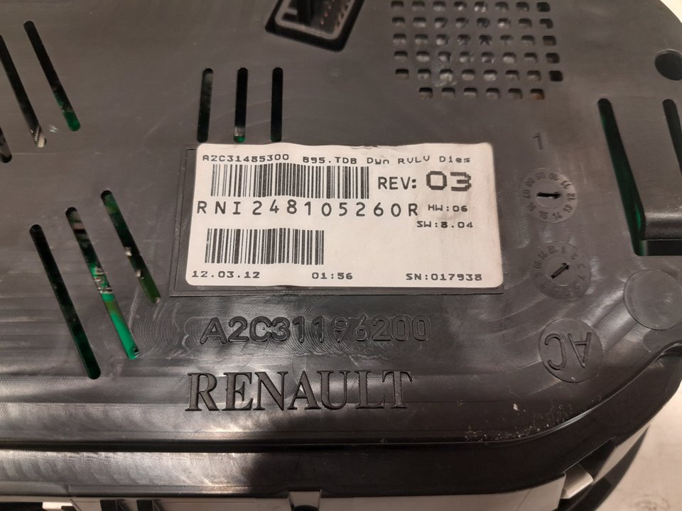 Cuadro instrumentos renault megane iii fastback 1.5 dci (bz09 bz0d)
