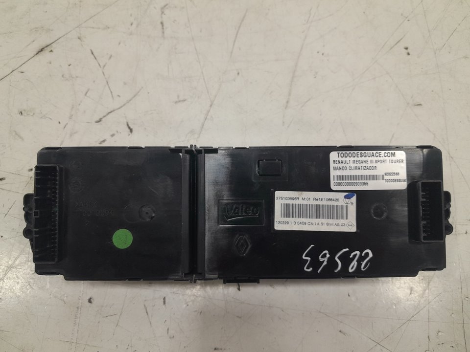 Mando climatizador renault megane iii fastback 1.5 dci (bz09 bz0d)