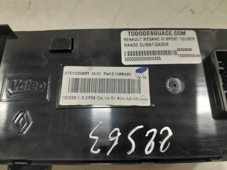 Mando climatizador renault megane iii fastback 1.5 dci (bz09 bz0d)