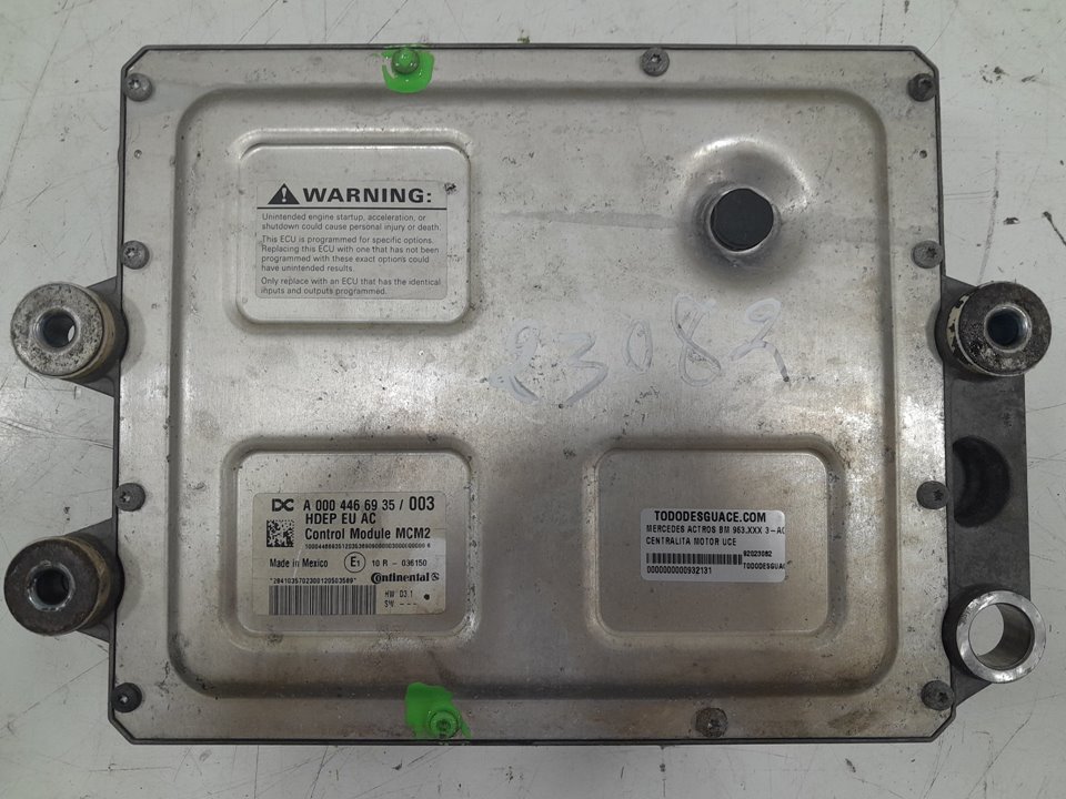 Centralita motor uce mercedes-benz mercedes actros bm 963.xxx 3-achser 25xx 6x2 szm l bigspace      06.12 - 12.19 no identificad