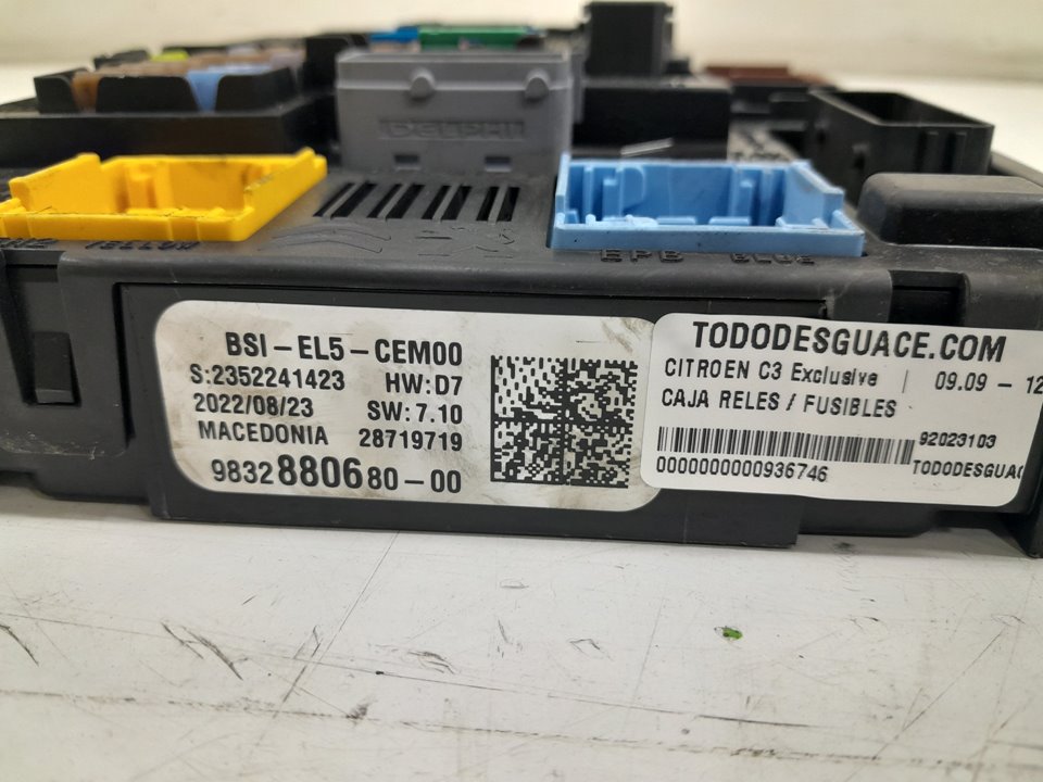 Caja reles / fusibles citroen c3 ii 1.2 thp 110