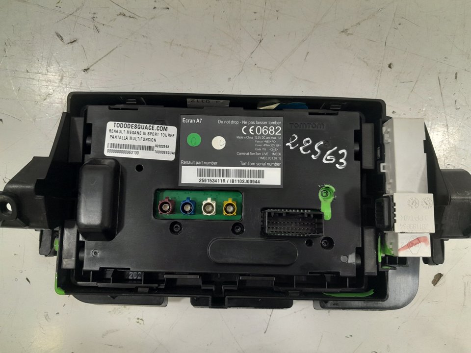  pantalla multifuncion renault megane iii fastback 1.5 dci (bz09 bz0d)