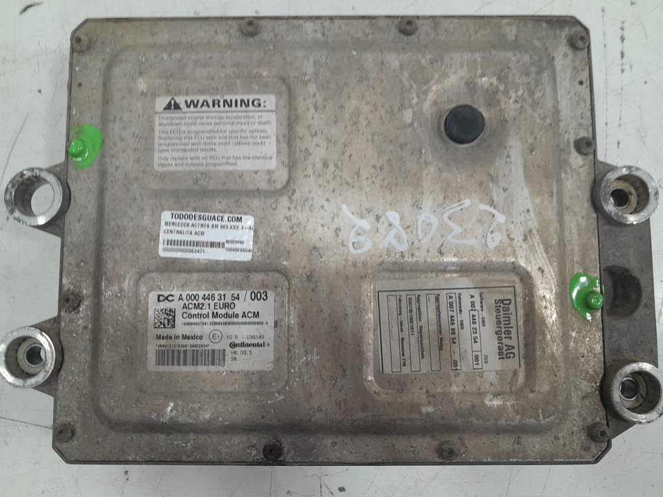 Centralita acm mercedes-benz mercedes actros bm 963.xxx 3-achser 25xx 6x2 szm l bigspace      06.12 - 12.19 no identificado