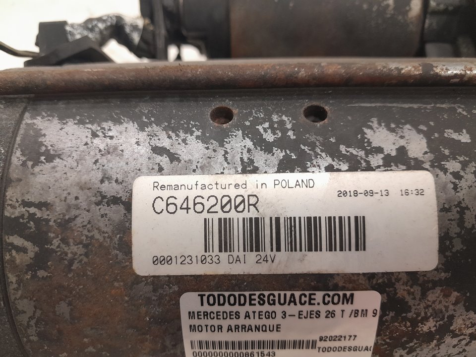 Motor arranque mercedes atego 3ejes 26 t bm