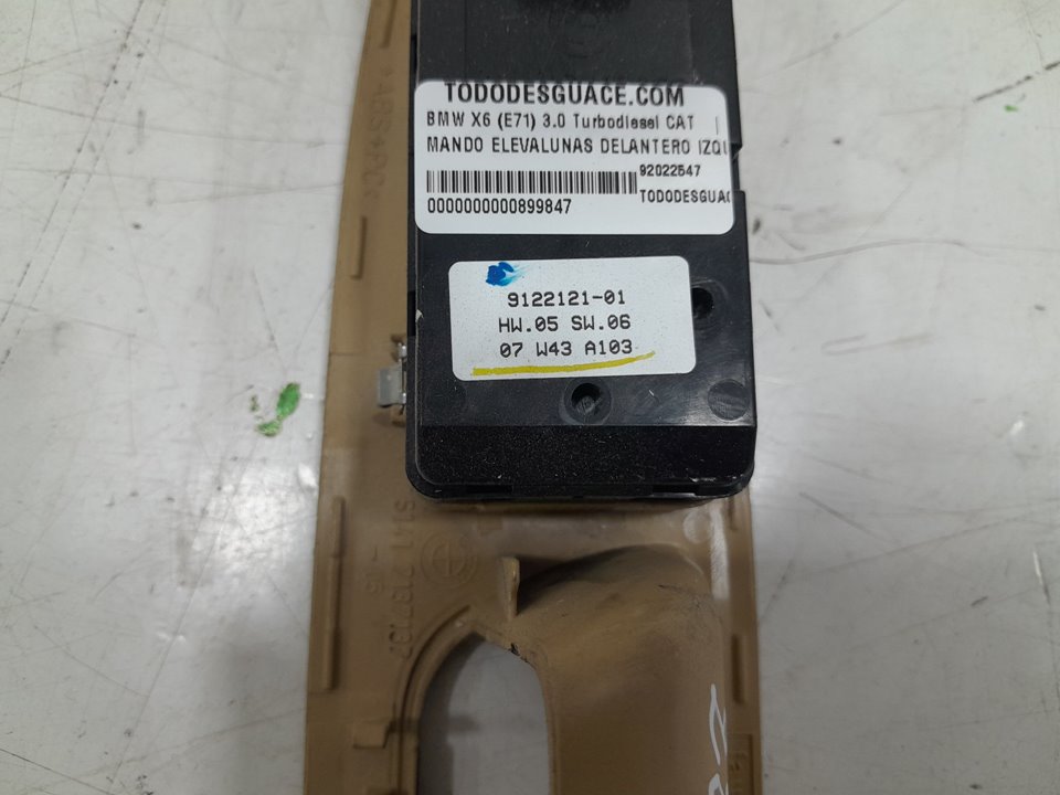 Mando elevalunas delantero izquierdo bmw x5 xdrive 40 d