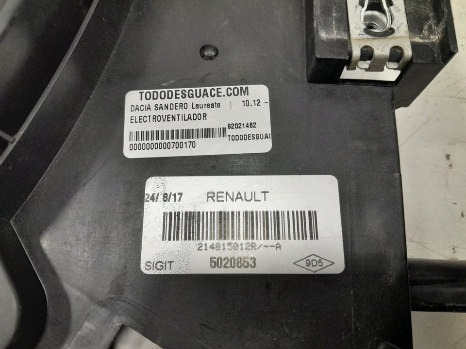 Electroventilador dacia sandero ii 1.5 dci