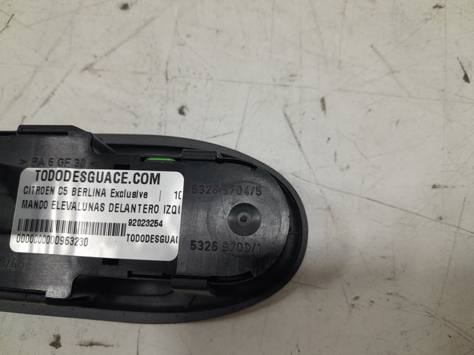 Mando elevalunas delantero izquierdo citroen c5 i 2.0 16v (dcrfnc dcrfnf)