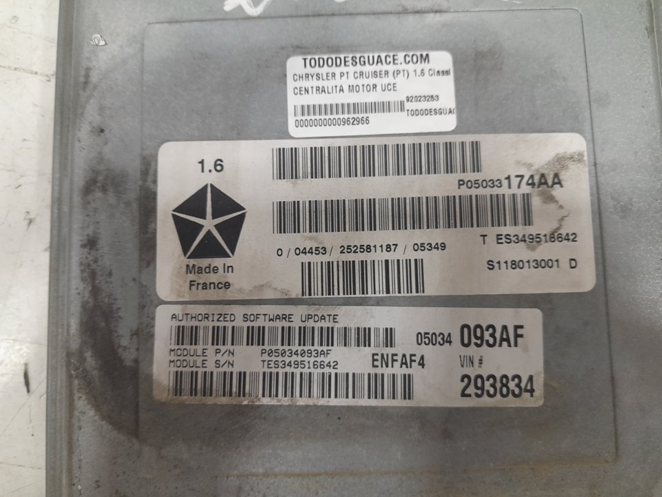 Centralita motor uce chrysler pt cruiser 1.6