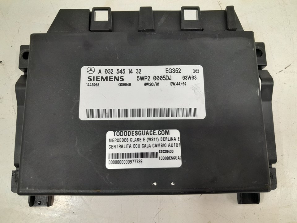 Centralita ecu caja cambio automatica mercedes-benz clase e e 270 cdi (211.016)