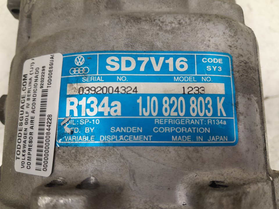 Compresor aire acondicionado volkswagen golf iv 1.9 tdi