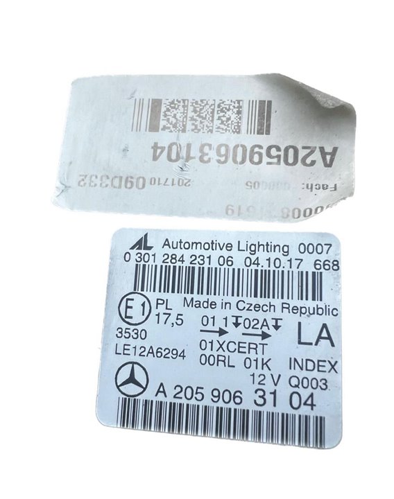 Faro izquierdo mercedes-benz clase c c 200 d (205.007)