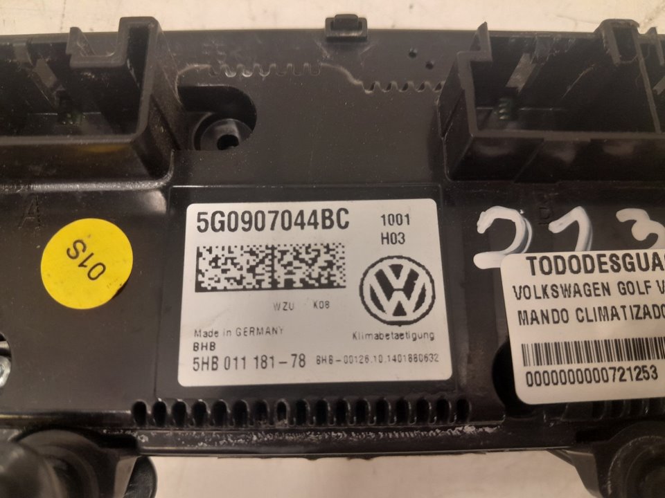 Mando climatizador volkswagen golf vii variant 1.6 tdi