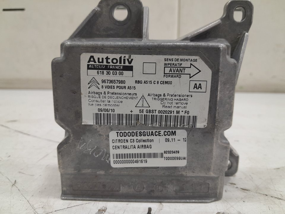 Centralita airbag citroen c3 collection      09