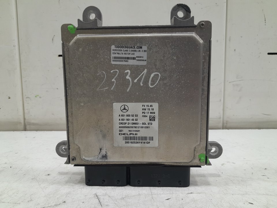 Centralita motor uce mercedes-benz clase c c 200 d (205.007)
