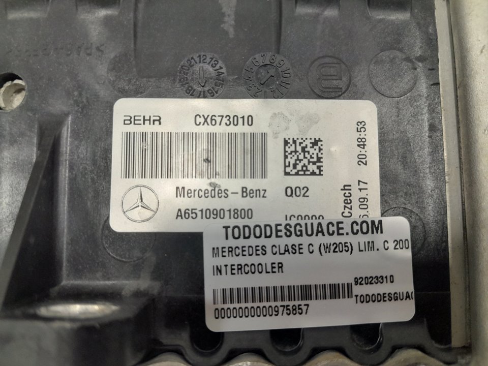 Intercooler mercedes-benz clase c c 200 d (205.007)