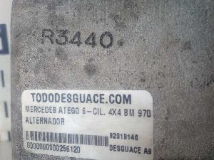 ALTERNADOR MERCEDES-BENZ ATEGO 6-CIL. 4X4 BM 970/2/6