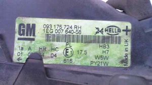 FARO DERECHO OPEL ASTRA G BERLINA 1998