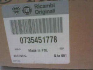 CINTURON SEGURIDAD DELANTERO FIAT RECAMBIO ORIGINAL 2013