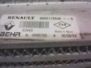INTERCOOLER RENAULT MEGANE II BERLINA 5P 2002