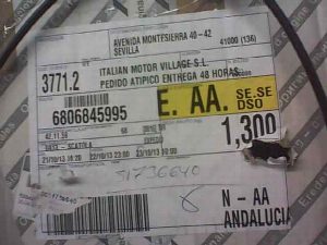 ELEVALUNAS TRASERO DERECHO FIAT RECAMBIO ORIGINAL 2013