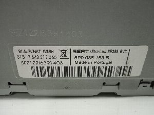 SISTEMA AUDIO / RADIO CD SEAT ALTEA XL (5P5) 2009