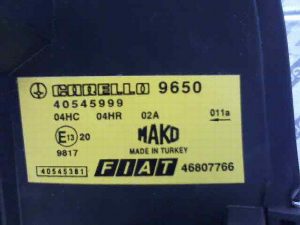 FARO DERECHO FIAT RECAMBIO ORIGINAL 2013