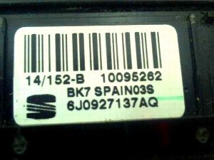 INTERRUPTOR BLOQUE CIERRE CENTRALIZADO SEAT IBIZA (6J5)