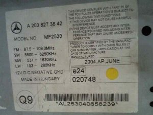 SISTEMA AUDIO / RADIO CD MERCEDES